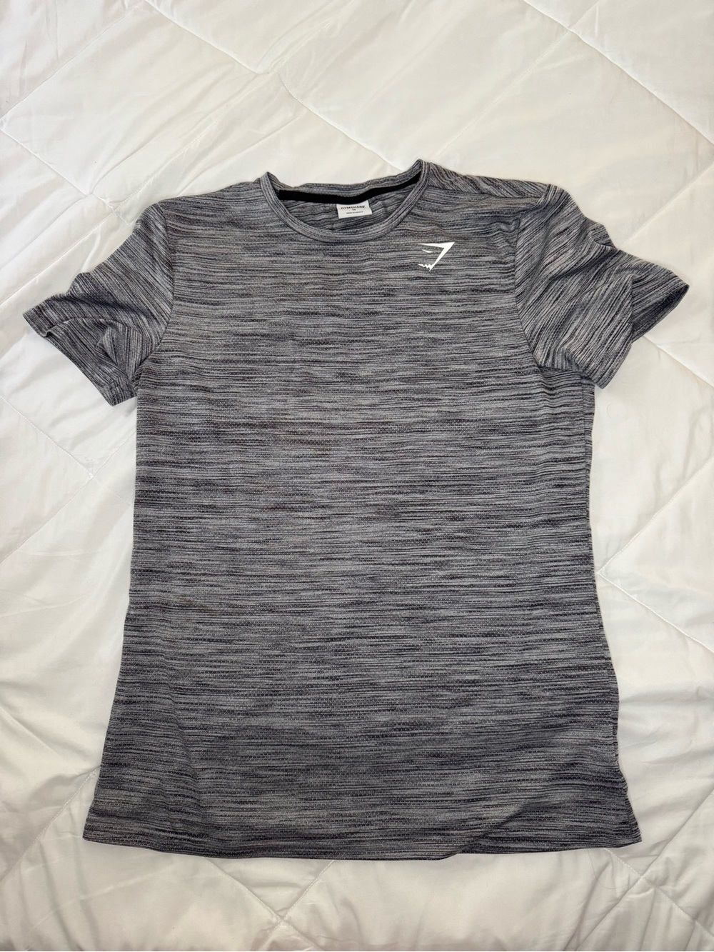 Gym Shark Men's Heathered Gray Performance Tee